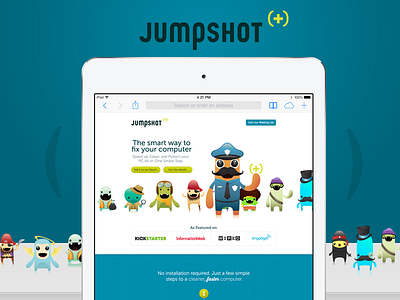 Jumpshot Landing Page handsome marketing marketing site web