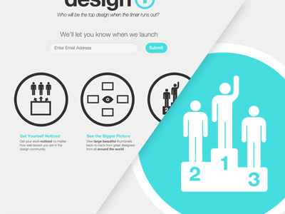 Teaser Page design email signup icon infographic teaser turquoise web web design