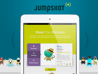 Jumpshot Marketing Site application characters handsome illustration interaction ipad ipad mini jumpshot marketing tech ui ux