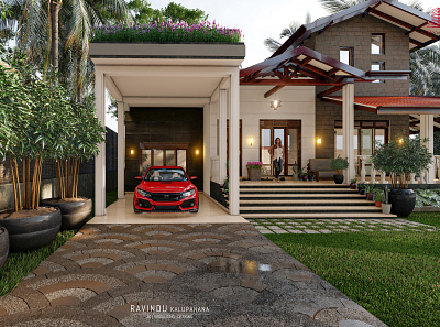 Modern Two story House in Srilanka. sketchup