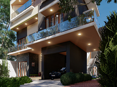 Modern Three story House in Srilanka sketchup