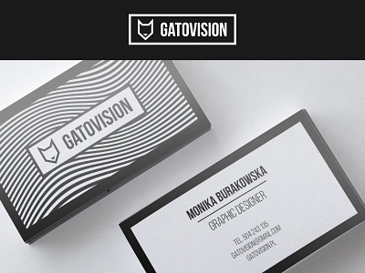 Gato Vision brand identity business cards logo