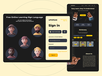 Sign language - Web design design dictionary langauge sign language ui web web design website