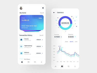 Banking App Design animation dailyui graphic design ui ux