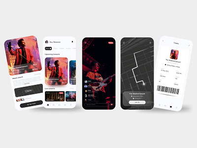 A Concert App 3d agency app app design concert dashboard graphic design graphics logo mobile design mobile mockup mobile ui navigation ui design ui ux uidesign uiux ux design uxdesign web design