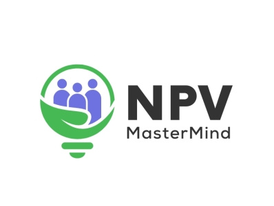 NPV MasterMind logo 3d arabic branding design graphic design illustration logo ui ux vector