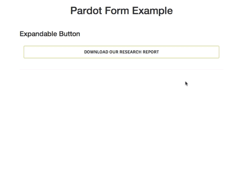 Pardot Expandable Button Form button form iframe responsive