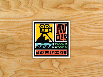 AV Club beatnik grid sticker surf style