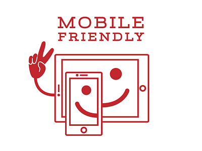 Mobile Friendly fun icon illustration mobile friendly peace