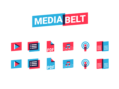 Mediabelt Tilt Design icons logo mediabelt