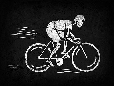 Skeleton Cyclist bicycle grunge illustration skeleton texture