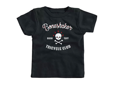 Boneshaker Shirt boneshaker club cotton bureau crossbones kids shirt motorcycle skull tricycle
