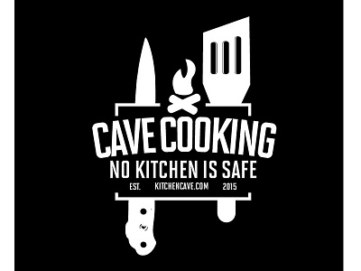 Apron logo apron cave cooking fire kitchen kitchen cave