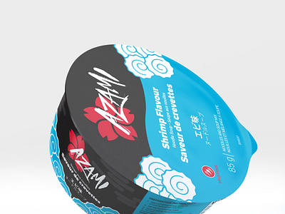 Azami noodles package design project branding design graphic design illustration package design