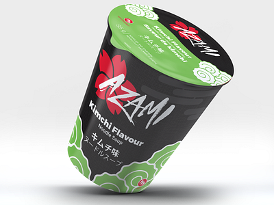 Azami noodles package design project branding design graphic design package design