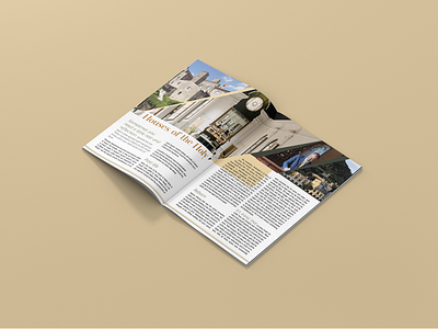 Houses of the Holy - Brochure spread brochure design graphic design layout magazine spread