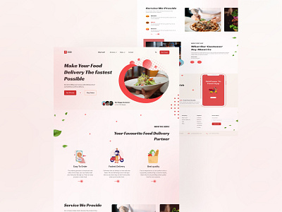 Food Delivery Landing Page Design