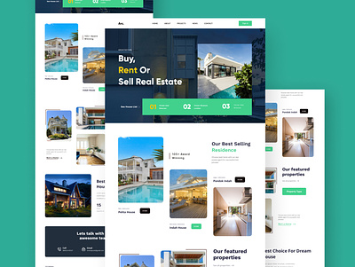 Architecture Landing Page Website apartement architecture company building home house landing page properties real eastate real estate agency real estate website realestate residence ui uiux ux web website
