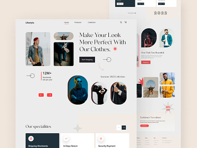 Fashion (Clothing) Landing Page Design apparel clothing clothing brand design fashion fashion landing page marketplace modern online clothing online fashion outfit style ui uiux wear webdesign