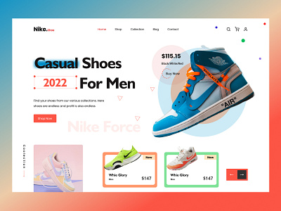 Sneakers Website Design UI addides converse ecommerce footwear hero section homepage kiccks landing page nike nike air shoes shoes store shopify store sneakers ui urban ux webdesign