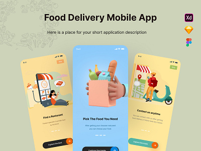 Food Delivery App Concept app design delivery app eating fast food food food app food delivery food delivery service food design food order foodie mobile food app ui ux