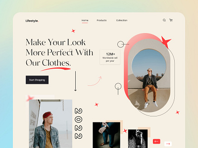 Fashion Landing Page Website - Fashion : Clothing apparel clothe clothing fashion fashion store hero section home page landing page streetwear style ui uiux ux web web design website design