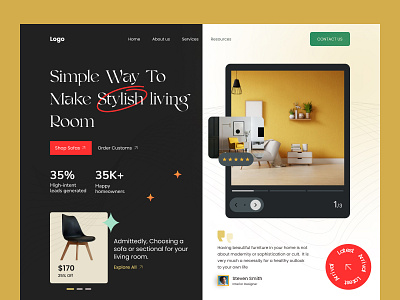 Furniture (Interior) Landing Page Design