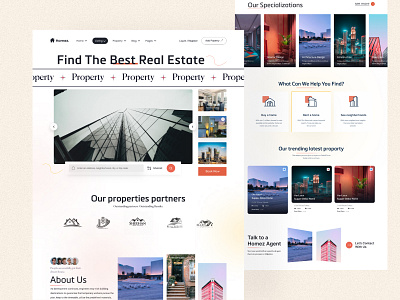 Real Estate Agency Landing Page Design