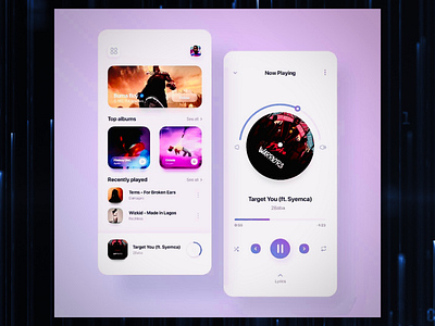 Music App UI UX 3d app branding design graphic design icon illustration logo motion graphics ui ux vector