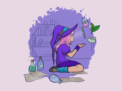 Magical Girl 2d design app concept girl illustration ingredients magic magical magicalgirl phone procreate