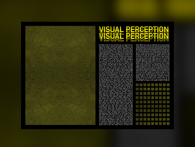 Visual Perception artwork branding communication graphic design impagination inside page layout magazine paper typography