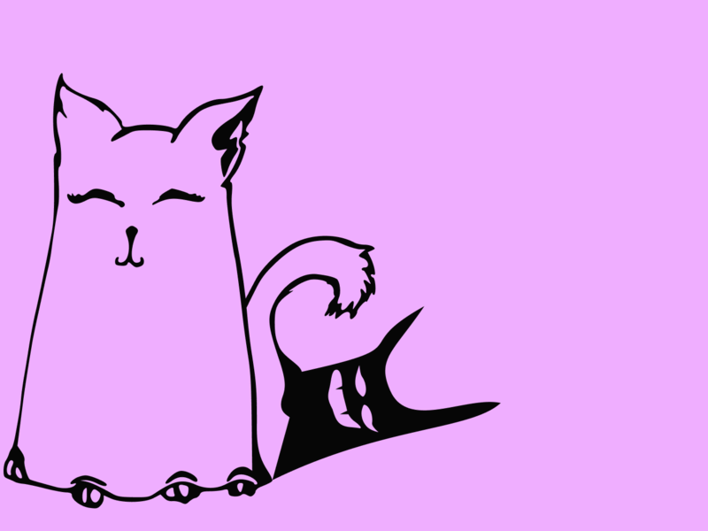 Doppelganger 2dart animation artist cat design graphic design illustration shadow sketch ukraine