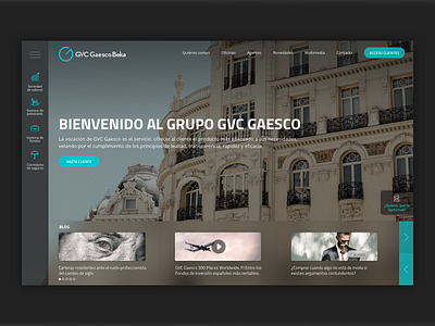 Investment bank homepage
