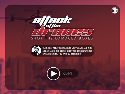 Attack of the drones drones game game app ui web