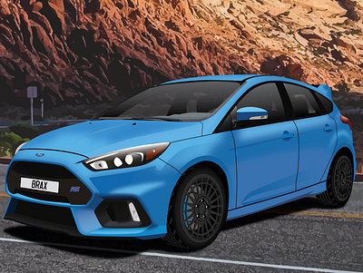 Ford Focus RS Illustration car design ford focus graphic design illustration illustrator