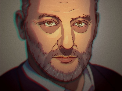 Portrait of Jean Reno actor art artwork digital art digital painting illustration painting photoshop art portrait