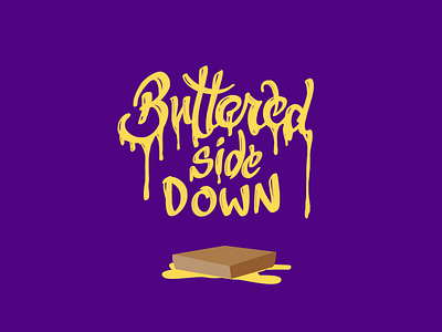 Buttered Side Down graphic design logo