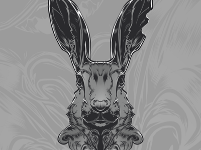 Hare bunny hare huhwnart illustration path vector vector art