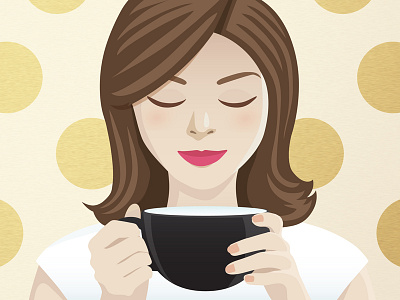 Mindfulness for Moms album cover calm coffee flat illustration illustrator mindfulness tea vector zen