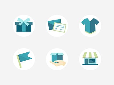 Website Flat Icons business corporate flat gifting gifts icon design icons illustration vector
