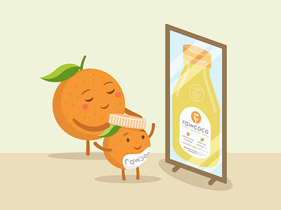 Characters for Organic Restaurant character cute flat food fruit illustration orange organic restaurant vector vegan