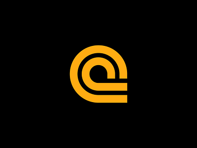 Abstract wave logo aggressive branding logo logo design logos mark thicklines wave waveform yellow