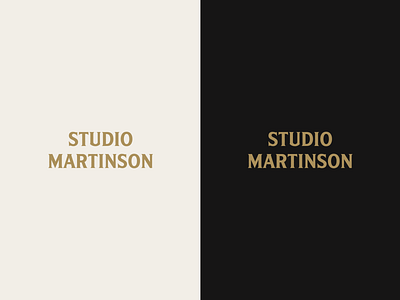 Studio Martinson Logo dark gold logo logotype manly rustic tough typography vector wood woodworking