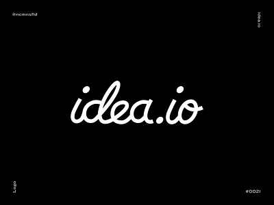 idea.io aggressive black bold branding clean dark design hand vector handdrawn icon idea illustration logo pen tool script script font script lettering tech typography vector