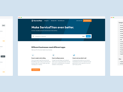 ServiceTitan Marketplace app apps branding design desktop filtering marketplace product product design saas search typography ui web app