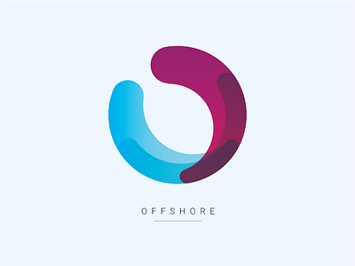 Offshore - Surf App app circle clean fresh gradient icon mobile offshore roboto typography wave