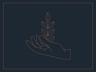 Hand + Plant blue church dark easter gold growth hand melancholy ministry plant