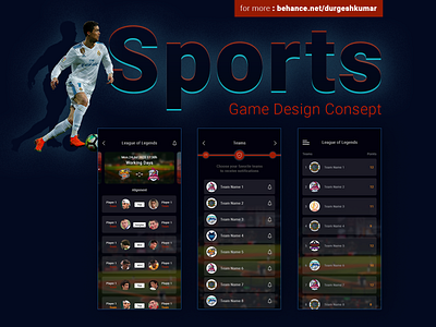 Sports game @appdesign @delhi @design @mobiledesign @sports @ui