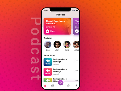 Podcast App @app @appdesign @design @ui @uxdesign portfolio