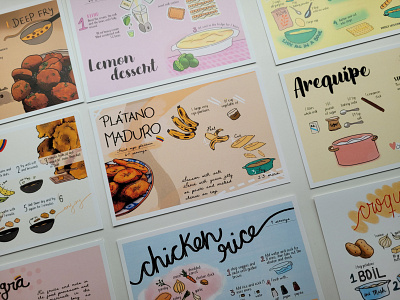 Latin-ish: Latin American Illustrated Recipe Postcards design digital art editorial food illustration graphic design illustration postcards recipes